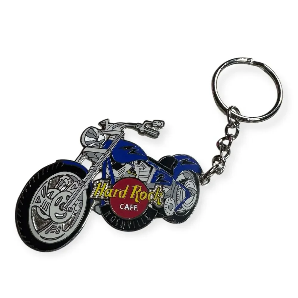 Hard Rock Cafe Nashville‎ Motorcycle Keychain Y2K Metal Vintage